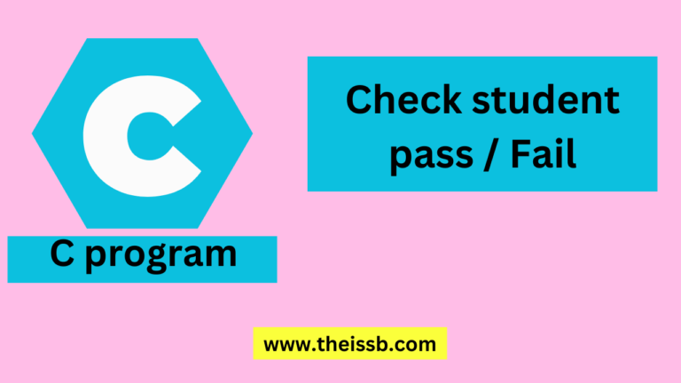 Read more about the article Write a program to check whether student is pass or fail