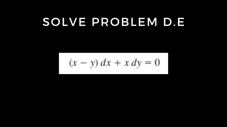 Read more about the article Solve Homogeneous problem 1
