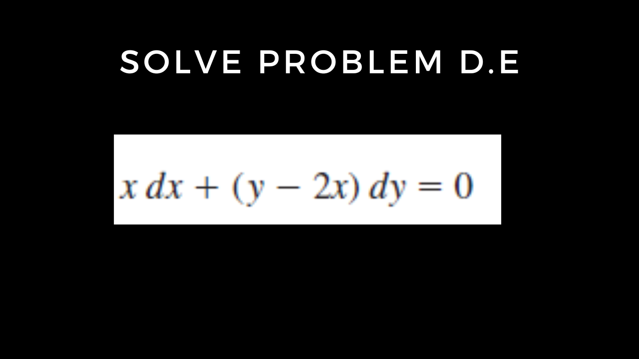 Read more about the article Solve Homogeneous problem 3