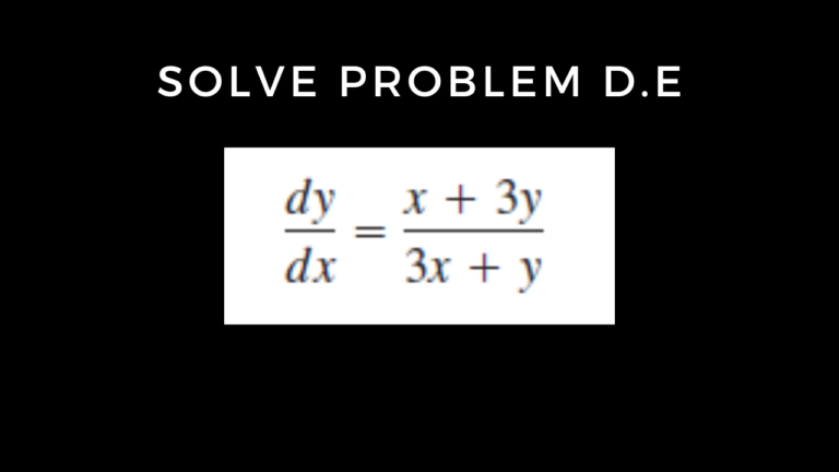 Read more about the article Solve Homogeneous problem 8